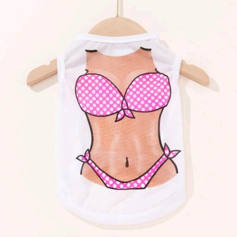 CATS OR DOGS! Beach Bod Print Sleeveless Pet Tank